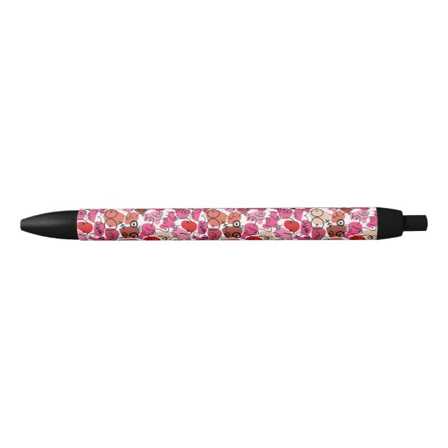 Baby shower pink red cute pattern pen (Front)