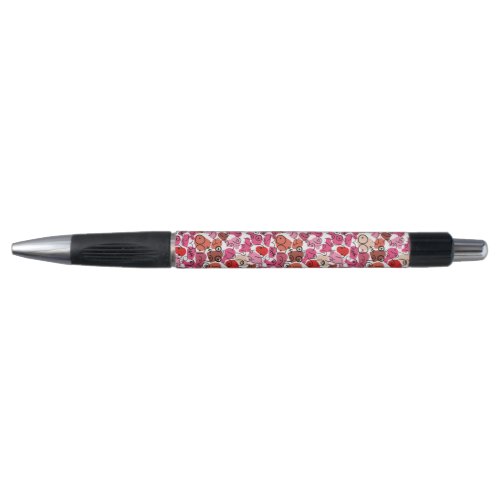 Baby shower pink red cute pattern pen