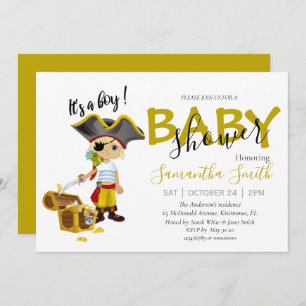 Baby Shower pirate boy  Announcement