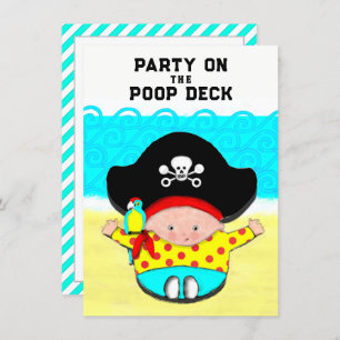 Baby Shower Pirate Theme Invitation