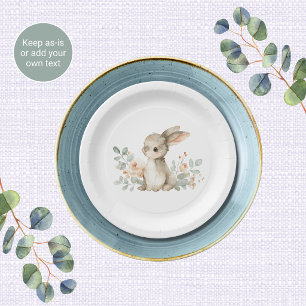 Baby Shower Plates Bunny Themed Baby Shower