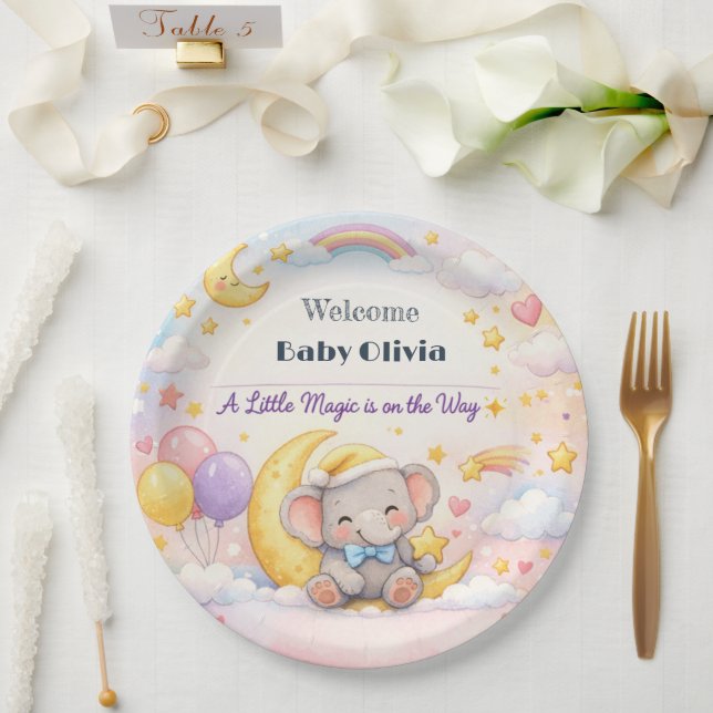 Baby Shower Plates | Magic Moon Theme (Wedding)
