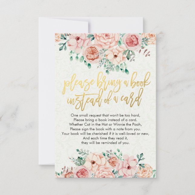 Baby Shower Please Bring a Book Instead of a Card (Front)