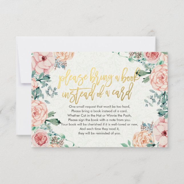 Baby Shower Please Bring a Book Instead of a Card (Front)