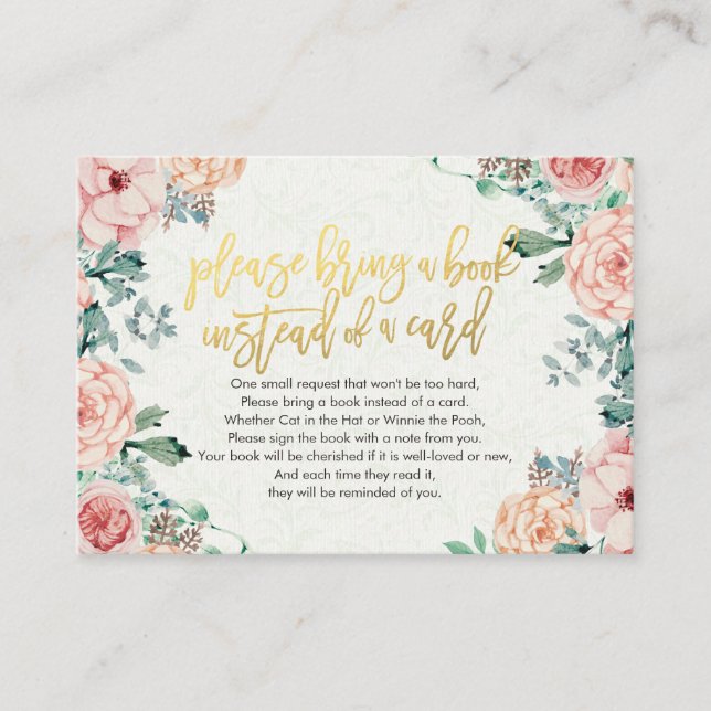 Baby Shower Please Bring a Book Instead of a Card (Front)