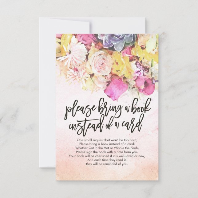 Baby Shower Please Bring a Book Instead of a Card (Front)