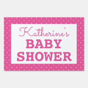Baby Shower Polka Dots Yard Sign