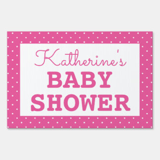 Baby Shower Polka Dots Yard Sign