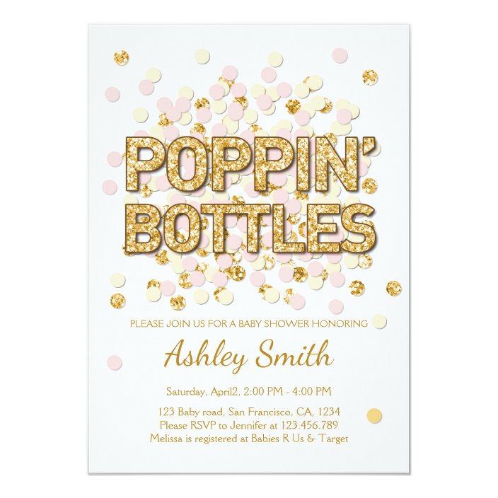 poppin bottles baby shower invite