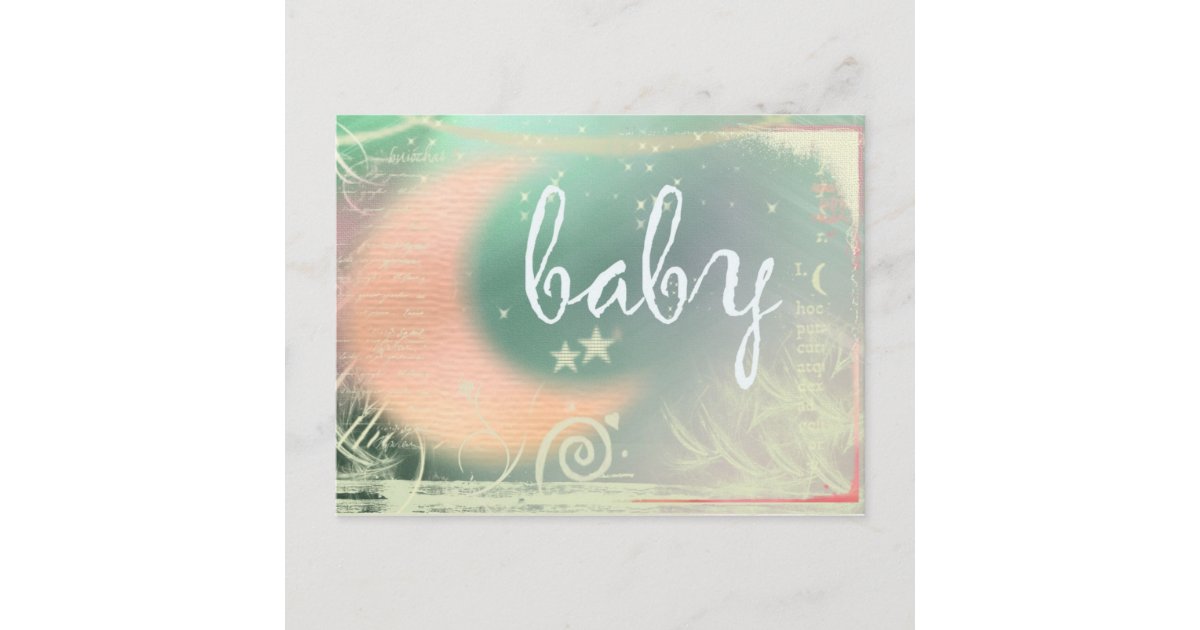 Baby Shower postcard invitation Zazzle