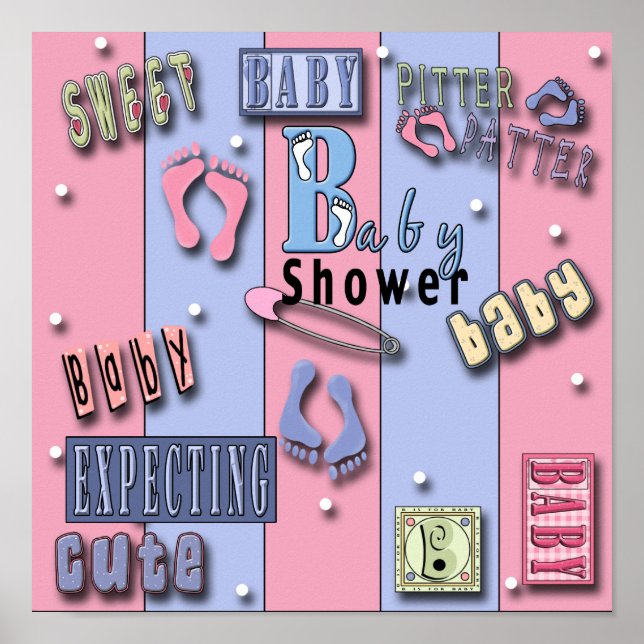 Baby Shower Poster Print (Front)