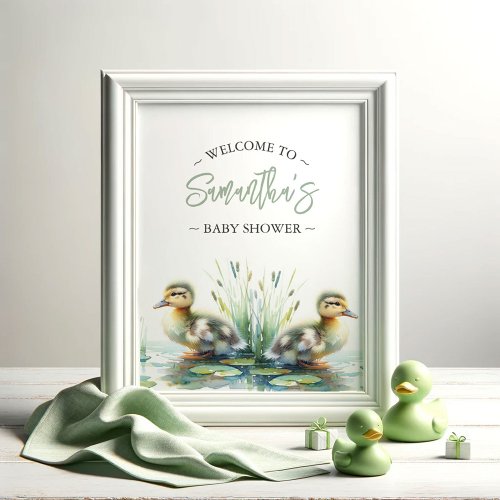 Baby Shower Posters Duck Welcome Sign