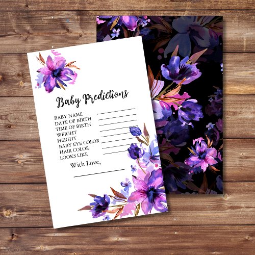 Baby Shower Prediction Purple Pink Lavender Flower