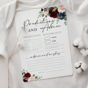 Baby Shower Predictions and Advice cards