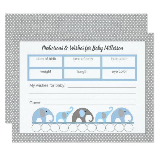 Baby Shower Predictions And Wishes Blue Boy Invitation Zazzle Com