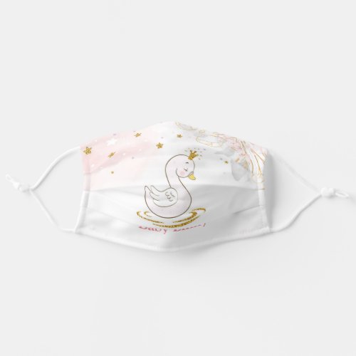 Baby shower princess swan face cloth mask