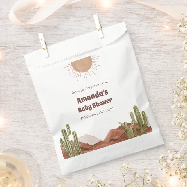 Baby Shower Pumpkin Minimalist Baby Favor Bag (Clipped)