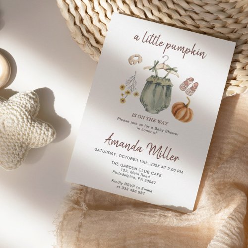 Baby Shower Pumpkin Minimalist Baby Save The Date