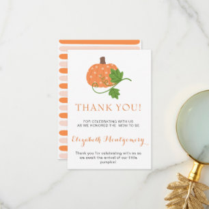 Baby Shower Pumpkin Thank You Card