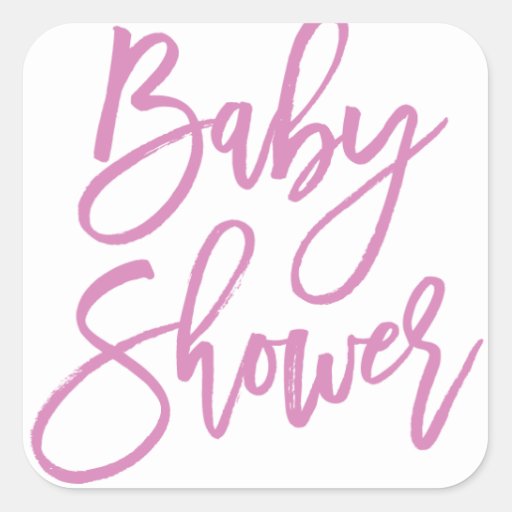 Baby Shower Purple Lettering Sticker | Zazzle