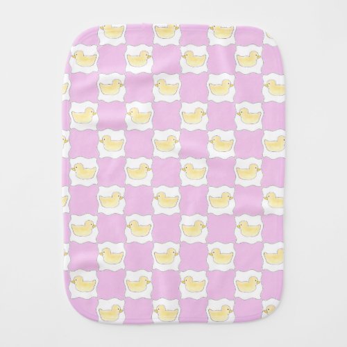 Baby Shower Purple Rubber Duck Gender Neutral  Baby Burp Cloth