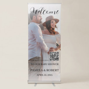 Baby Shower QR code Photo Welcome  Retractable Banner