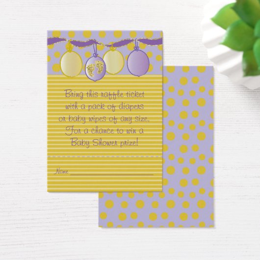 Baby Shower Raffle Ticket/Baby Footprints (Desk)
