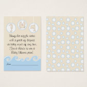 Baby Shower Raffle Ticket/Blue Cream Mobile (Front & Back)