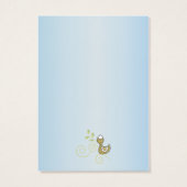 Baby Shower Raffle Ticket/BLUE/Gold Birds (Back)