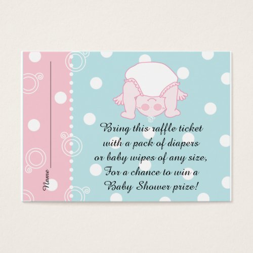 Baby Shower Raffle TicketBlue Pink Baby
