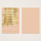 Baby Shower Raffle Ticket/Classic Pink/Gold (Front & Back)