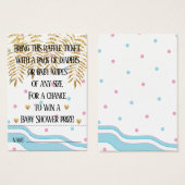 Baby Shower Raffle Ticket/Flamingo Mommy & Baby (Front & Back)