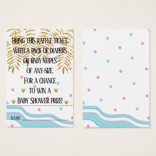 Baby Shower Raffle Ticket/Flamingo Mommy & Baby (Front & Back)