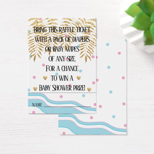 Baby Shower Raffle Ticket/Flamingo Mommy & Baby (Desk)