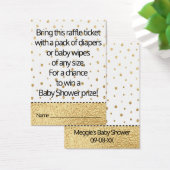 Baby Shower Raffle Ticket/Gold Baby Penguin (Desk)