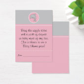 Baby Shower Raffle Ticket/Grey Pink Dolphin (Desk)