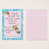 Baby Shower Raffle Ticket/Pink/Blue Turtle (Front & Back)