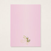 Baby Shower Raffle Ticket/PINK/Gold Birds (Back)