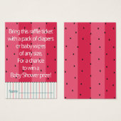 Baby Shower Raffle Ticket/Umbrella Watermelon (Front & Back)