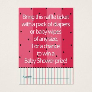 Baby Shower Raffle Ticket/Umbrella Watermelon