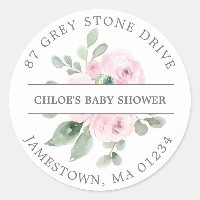 Baby Shower Return Address Label (Front)