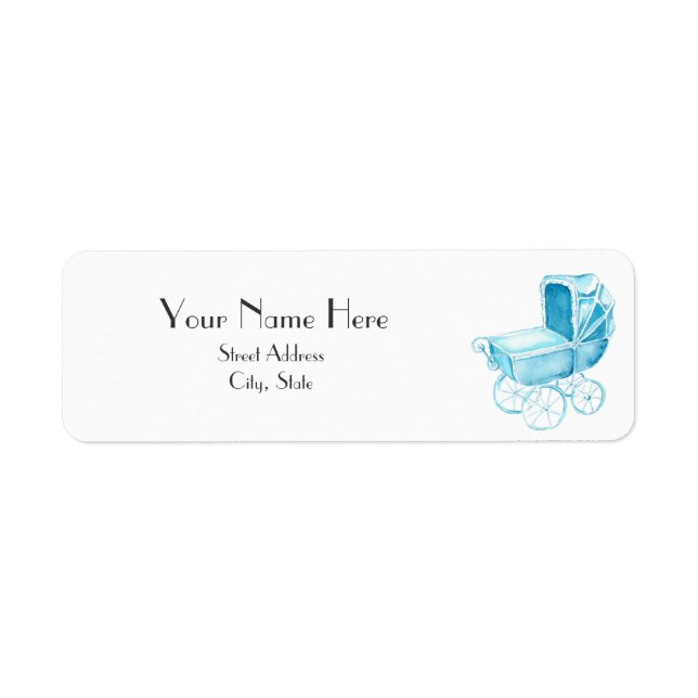 Baby Shower Return Address Label (Front)