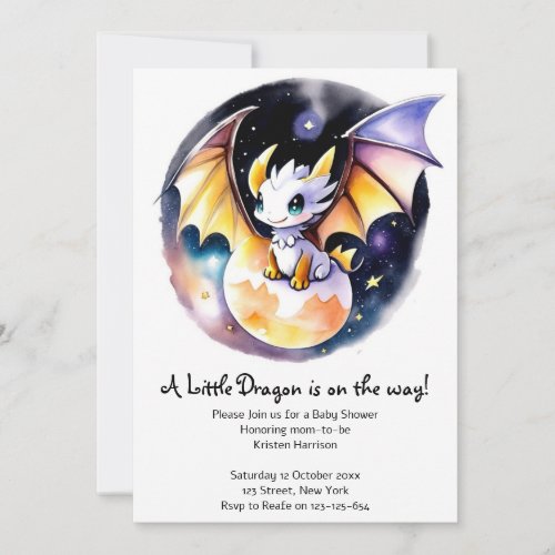 Baby Shower Roaring Dragon Theme Invitation