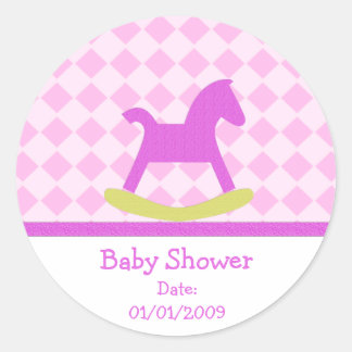 Baby Shower Rocking Horse Stickers