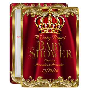 red and gold baby shower ideas for a boy