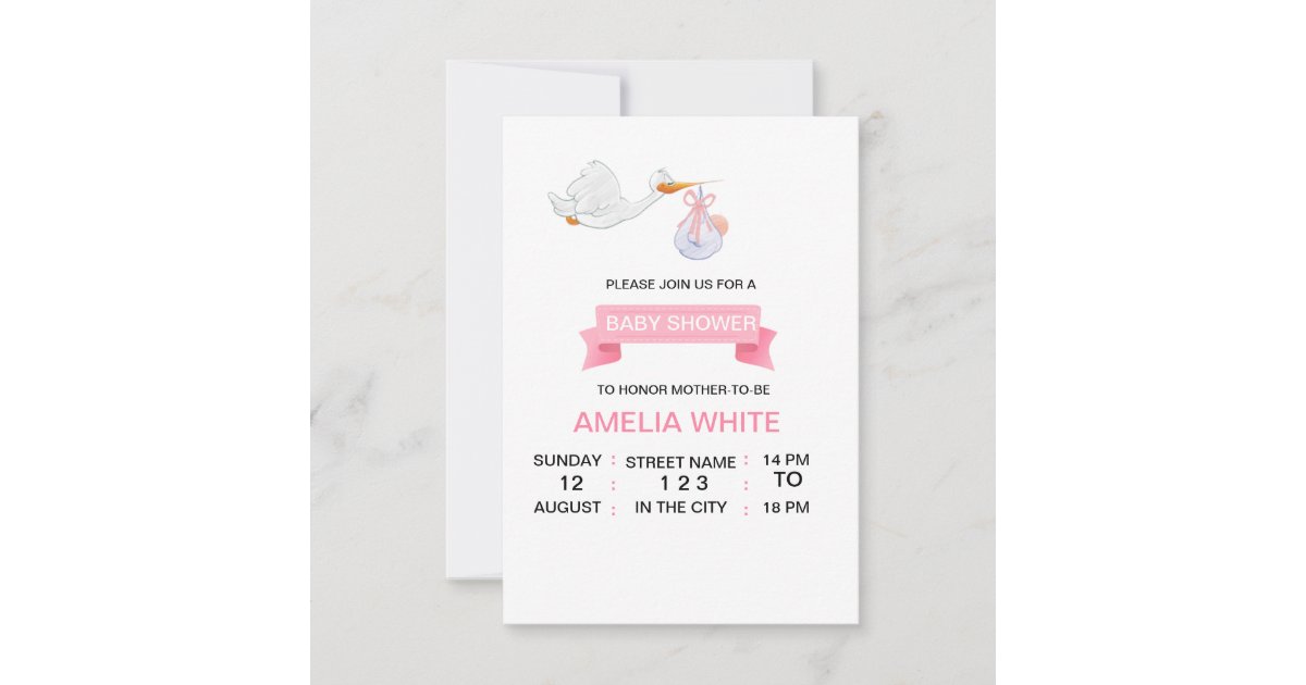 baby shower RSVP card Zazzle