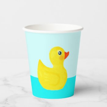 Baby Shower Rubber Duck Paper Cups by partygames at Zazzle