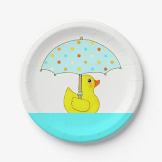 Baby Shower Rubber Duck Paper Plates