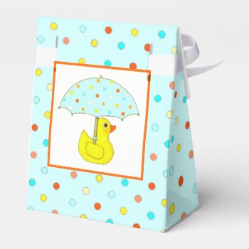 Baby Shower Rubber Duck With Umbrella Favor Boxes by ebbies at Zazzle