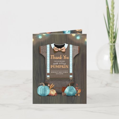 Baby Shower Rustic Fall Pumpkin Thank You